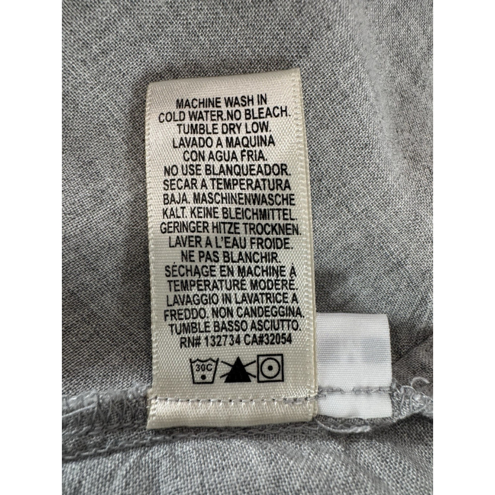 Cloth & Stone Gray Button Front Shirt Medium Rayon Casual Pocket Button Down - Picture 8 of 8